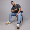 Men Plus Size Graphic Print Round Neck T-shirt