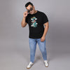 Men Plus Size Graphic Print Round Neck T-shirt